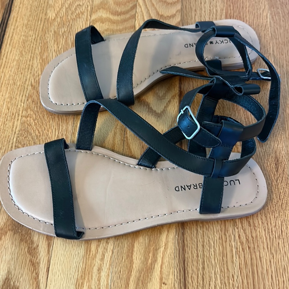 Lucky Brand Black Sandals - size 9.5